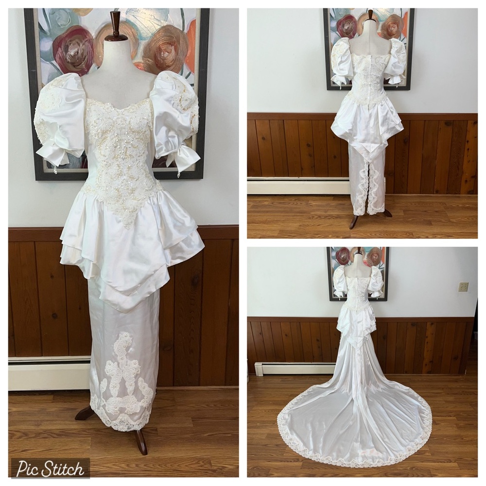 Vintage 1980s/90s Wedding Gown (fits like a 4/6)